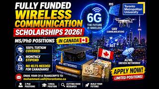 Fully Funded 6G Wireless PhD & MSc (Canada) – Apply Now!