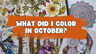 EVERY PAGE I COLORED IN OCTOBER Completed Coloring Pages