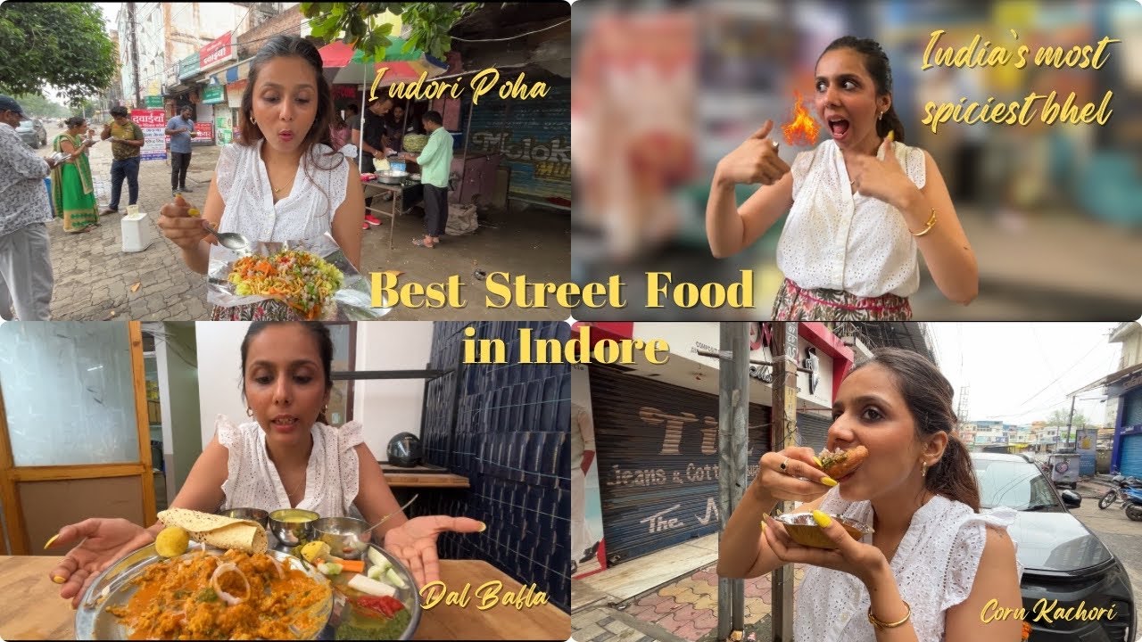 Best Streetfood places in Indore | Spicy Food Challenge | Day 1 Part 1 in Indore | Day 125| Vlog125