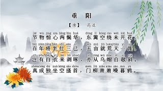 重阳节诗词《重阳》唐-高适-每日学诗词-古诗-诗词动画 语文学习