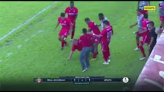 Disturbios Después Del Empate En Tocoa Pelea Entre Jugadores De La Real Sociedad