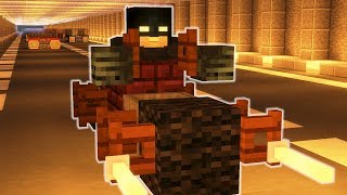 Minecraft - How To Make The Batpod / Batmans Motorcycle | Vehicle Tutorial