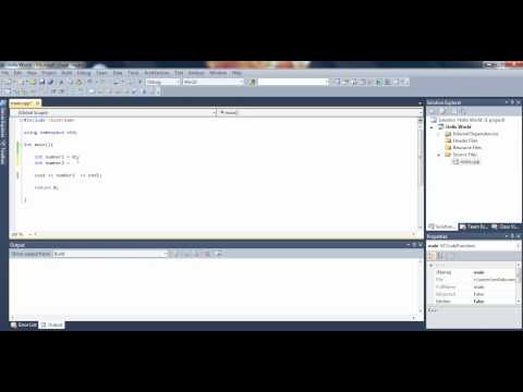 Microsoft Visual Studio C++ Tutorial 2 (Variables), HD