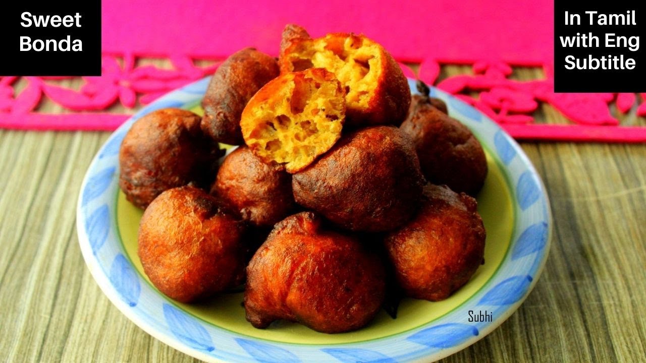 Sweet bonda with Wheat Flour in tamil Easy Evening SnacksSweet Bonda Evening Snacks Sweet