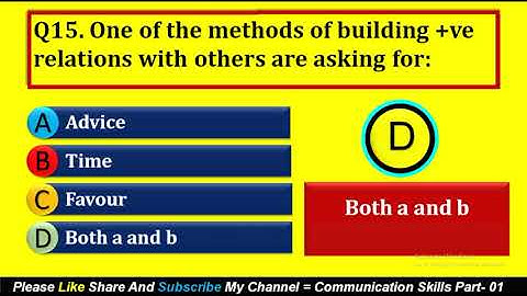 Communication Skills Multiple Choice Questions with Answers | Communication Skills MCQ
