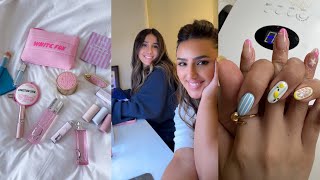 Pack with me 🧳 جنطة الشاليه / ثيم الباستيل / أظافر 💅 