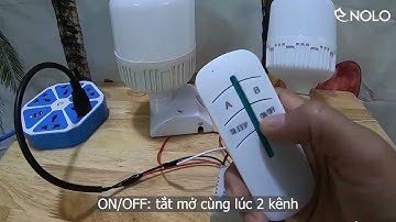 Bộ Mạch Công Tắc Điều Khiển Từ Xa RF 2 Kênh 2 Chế Độ Có Kèm Đế Gắn Remote Và Pin 12V 23A Tầm Xa 20m