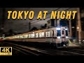 Japan night ambience  relaxing asmr walk city train sounds 4k