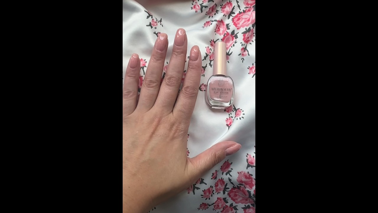 NATURAL NAILS WITH AZURE BEAUTY 321 VEGAN NAIL POLISH SET 