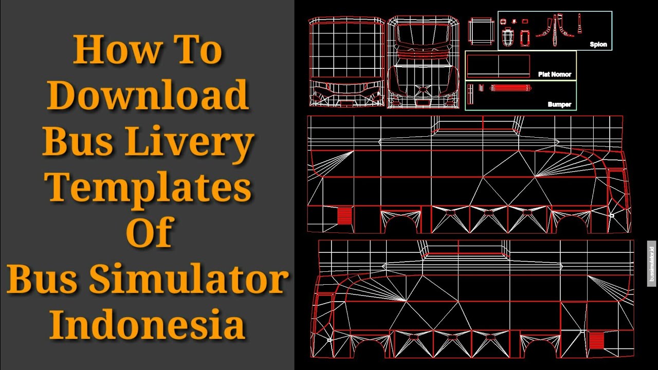 How To Download Bus Livery Templates Of Bus Simulator Indonesia - Youtube