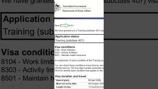 V.i.s.a 4.0.7 407 xin chào ạ. Visa ÚC quan trọng nhất là Thật Logic