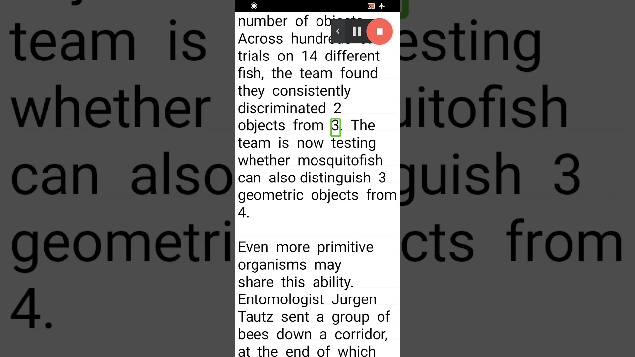 Speed Reading and Listening. Can Animals Count