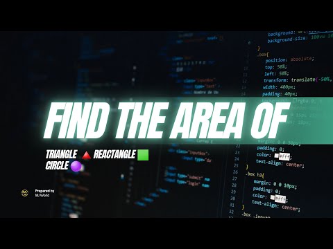 Python Program to Find Area of Circle, Rectangle & Triangle | User Input Explained