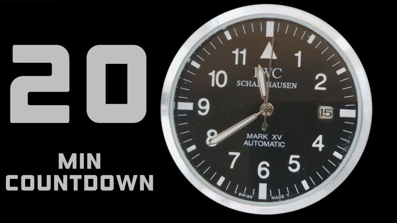 20 Minute Countdown Timer, Real watch, Alarm clock, Pomodoro Timer