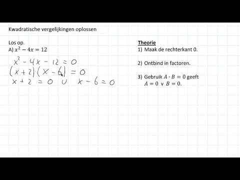 Video: Wat is een voorbeeld van een kwadratische vergelijking?