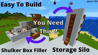 Shulker Box Filler And Storage Silo Minecraft Java 1.17