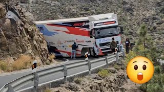 CAMIÓN ATASCADO y BARRANCO  RALLY CANARIAS  TRAILER EN SERIOS APUROS