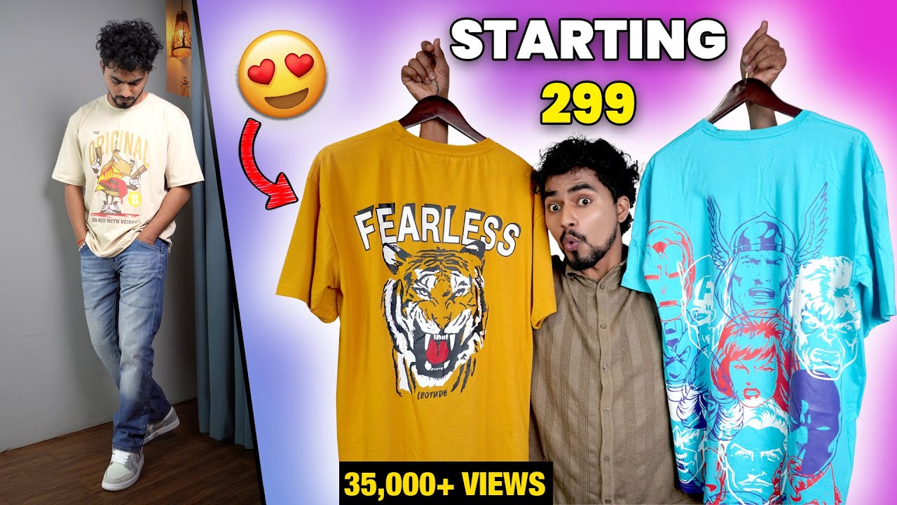 AWESOME COLLECTION😍 Budget Oversized TShirts under ₹500 Amazon