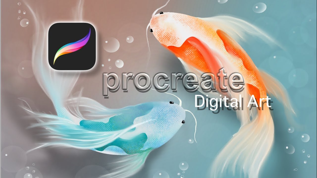 Procreate Koi Fish Tutorial Procreate koi fish - digital art - YouTube