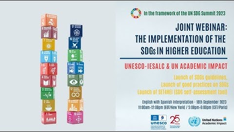 Joint Webinar on the Implementation of the SDGs in Higher Education