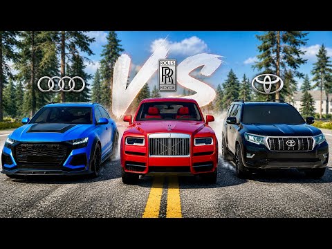 AUDI Q8 vs Rolls-Royce Cullinan vs Toyota Prado - Ultimate Battle | Power & Brake Test