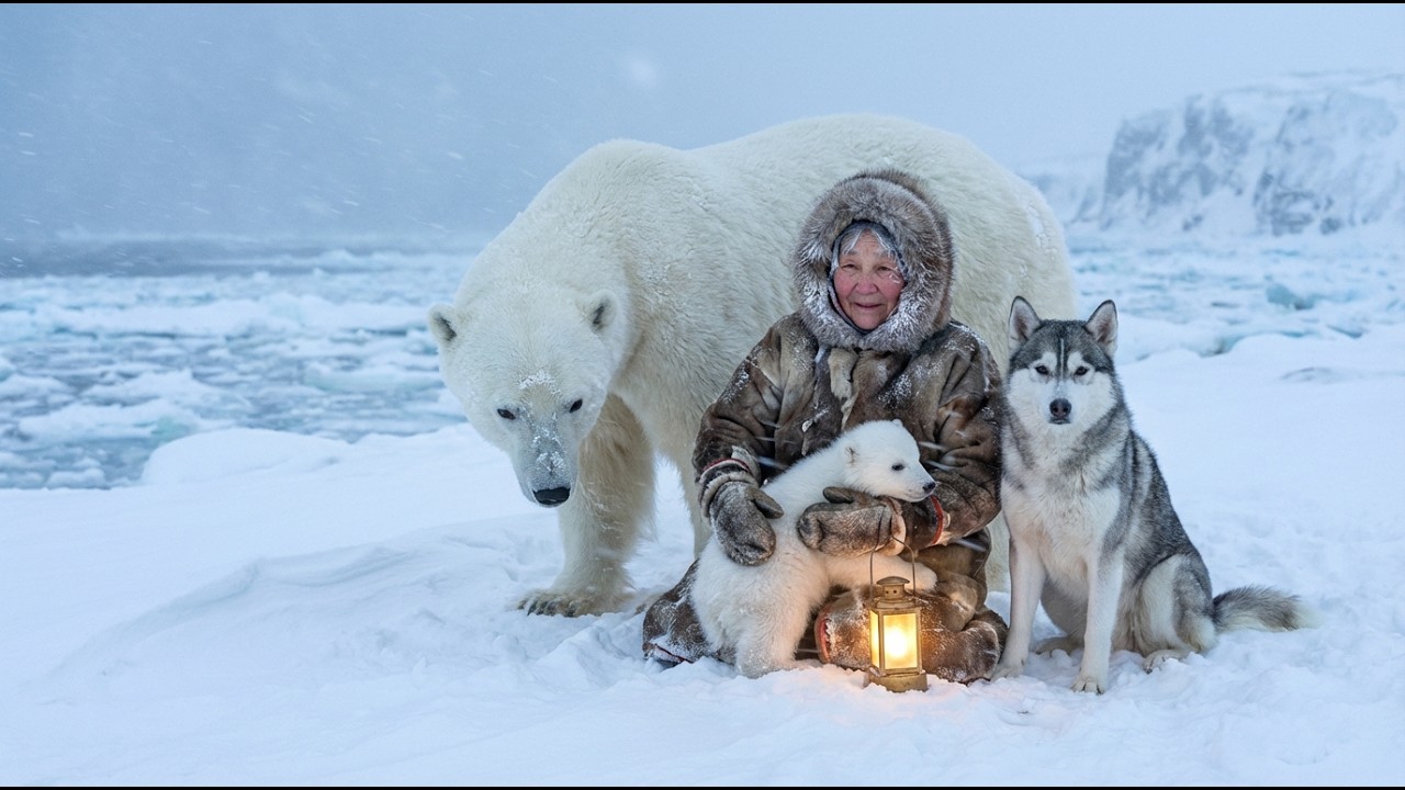 An Elderly Woman Rescues a Freezing Polar Bear and Her Cub in Arctic Siberia — Heart Touching Story