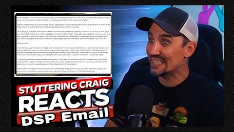 Breaking! Stuttering Craig Reads DSP Email & His Response. Promises Not To Do A Soft Ball Interview.
