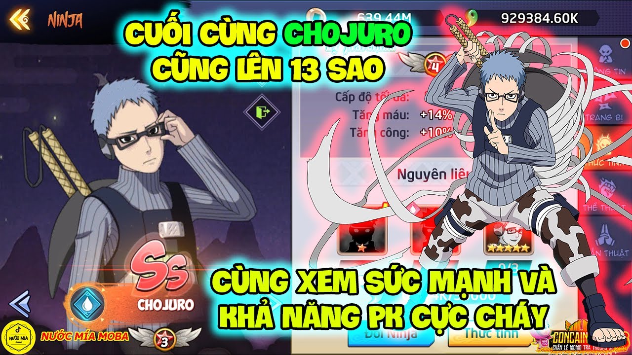 เกมส์ นินจา เต่า 2 คน  2022  Huyền Thoại Nhẫn Giả - Cuối Cùng CHOJURO Cũng Lên 13 Sao, Cùng Xem Sức Mạnh Và Khả Năng PK Cực Cháy