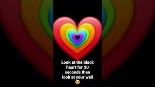 You will see a rainbow heart if you look at this for 20 seconds! #illusion #heart