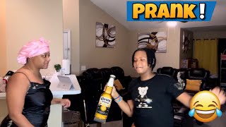 Anmweyy Ethan Manke Touye Sammanda😂ethan Sou Nan Kay La Tèlman Li Bwè Beer Prank 😂