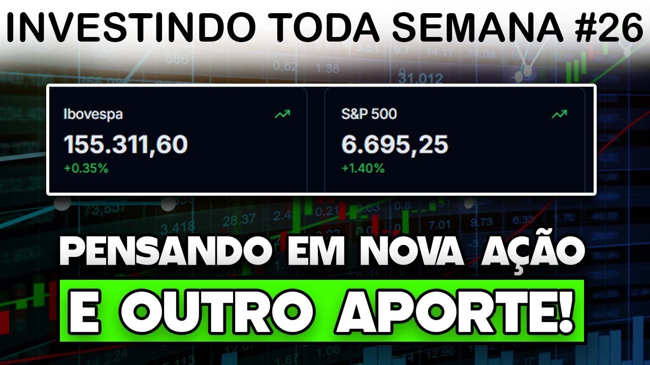 PENSANDO EM NOVA AÇÃO NA CARTEIRA. E MAIS UM APORTE EM BITCOIN,  APROVEITANDO A QUEDA FORTE.