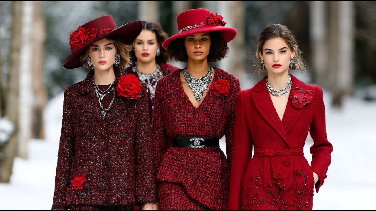 CHANEL Зима 2025/26: парижский гламурный оттенок Winterberry Red для женщин старше 40 лет