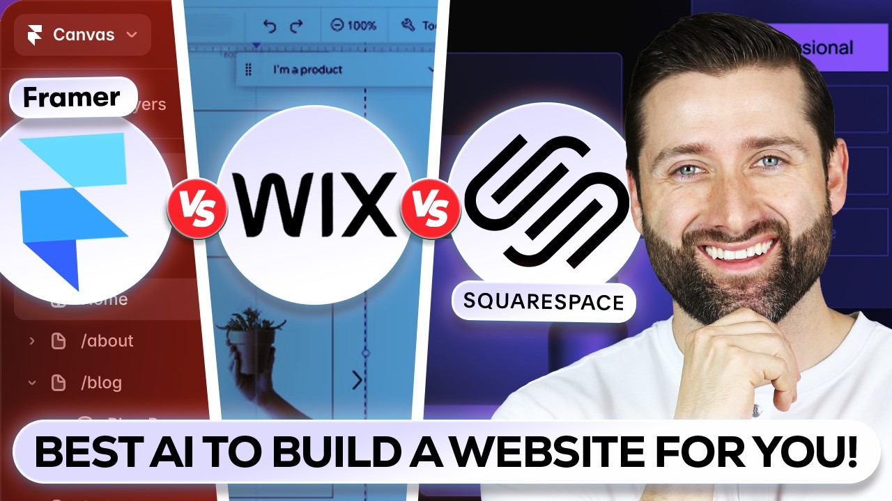 Framer vs Squarespace vx Wix | Best website builder 2026 comparison