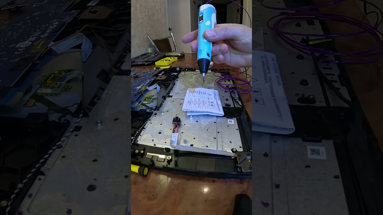 Восстановление клёпок после замены клавиатуры на ноутбуке MSI GF76 Katana