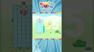 Numberblocks World - Meet Numberblock Fifty Five and Learn How to Trace the Number 55 | BlueZoo Game