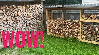 NEW WOOD RACKS!   Carpentry Weekend Project   Handyman   Offset Smoker       Texas Bbq  Carolina Bbq