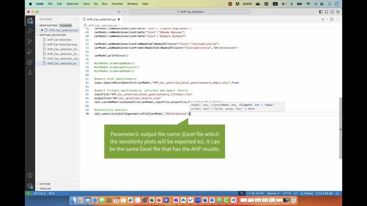 Python AhpAnpLib Tuotorials 3-5: Sensitivityanalysis - YouTube