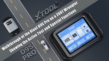 Walkthrough of the Xtool D9S Pro on a 2007 Wrangler Showing the Active Test and Special Functions