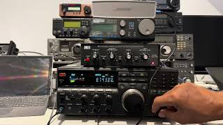 SW Bangkok Meteorological Radio 8743 KHz copied in the UK using the JRC NRD535 with antenna matching