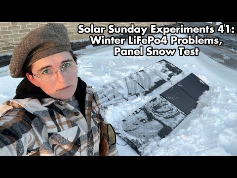 Solar Sunday Experiments 41: Oupes trouble in winter, Replacement works well. Solar Panel Snow Test!