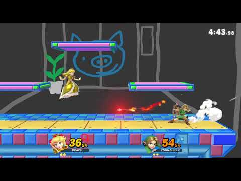 【スマブラSP】ピーチvsこどもリンク_アイテムなし【1on1】