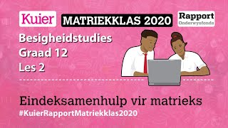 Kuier Rapport Matriekklas: Besigheidstudies Les 2