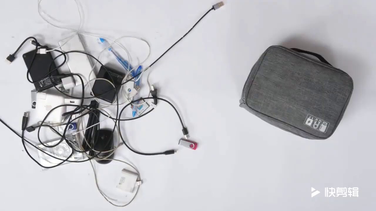 Tas Charger USB Kabel Perlengkapan Gadget organizer Charger Cable Bag