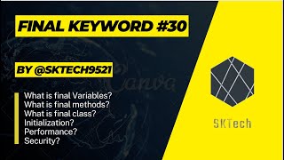 final keyword | final keyword in java #30