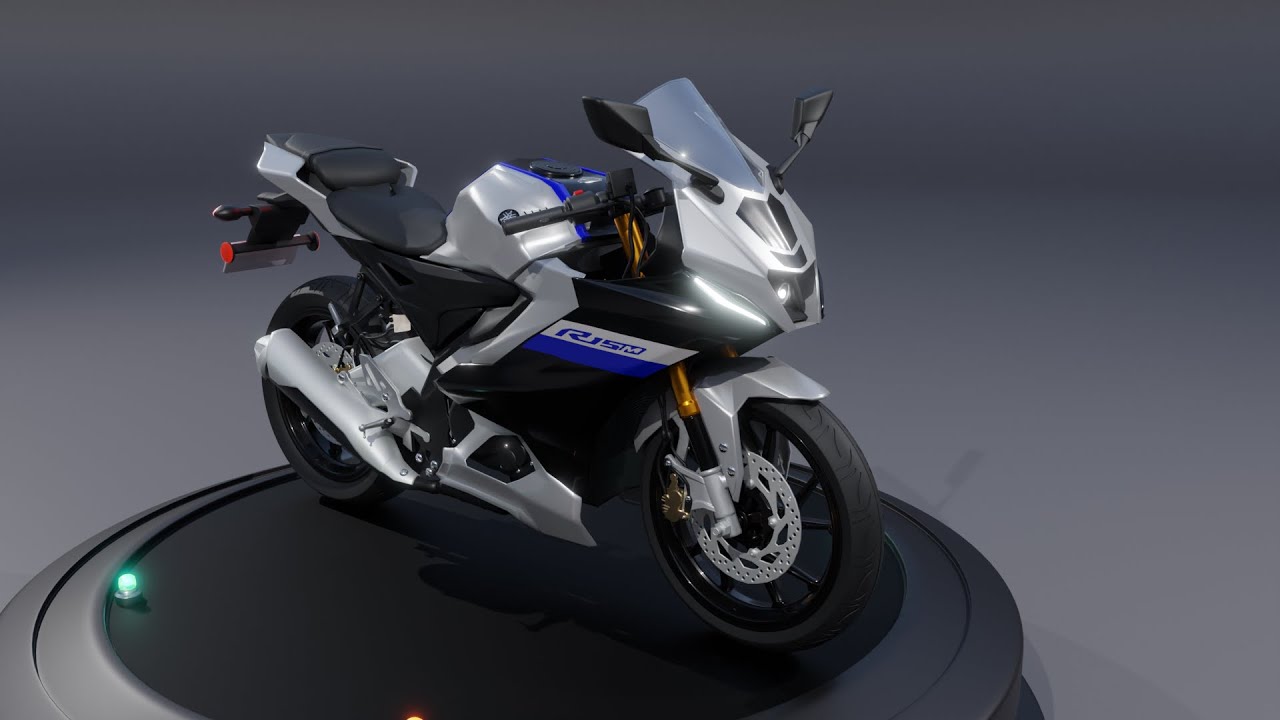 SPORT BIKE MOTORCYCLE 3D MODELING timelapse