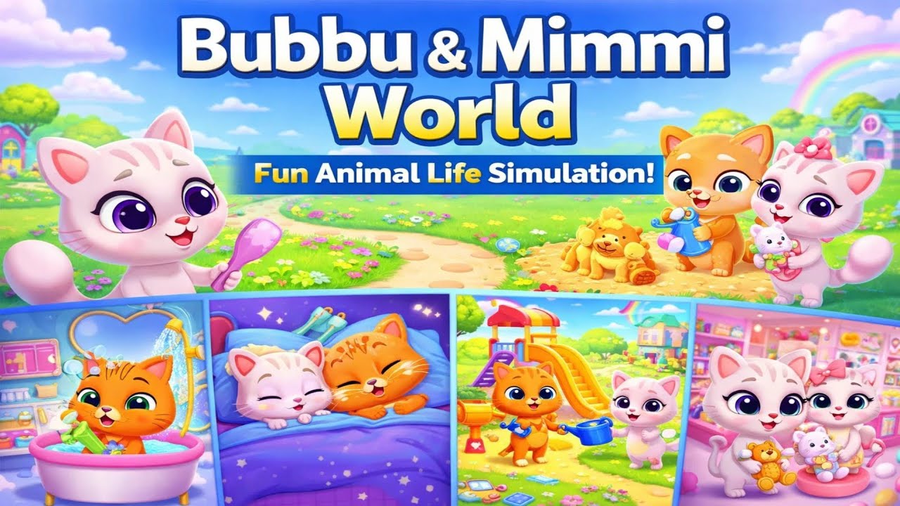 Bubbu & Mimmi World Gameplay 🐱 | Cute Virtual Pet Adventure for Kids
