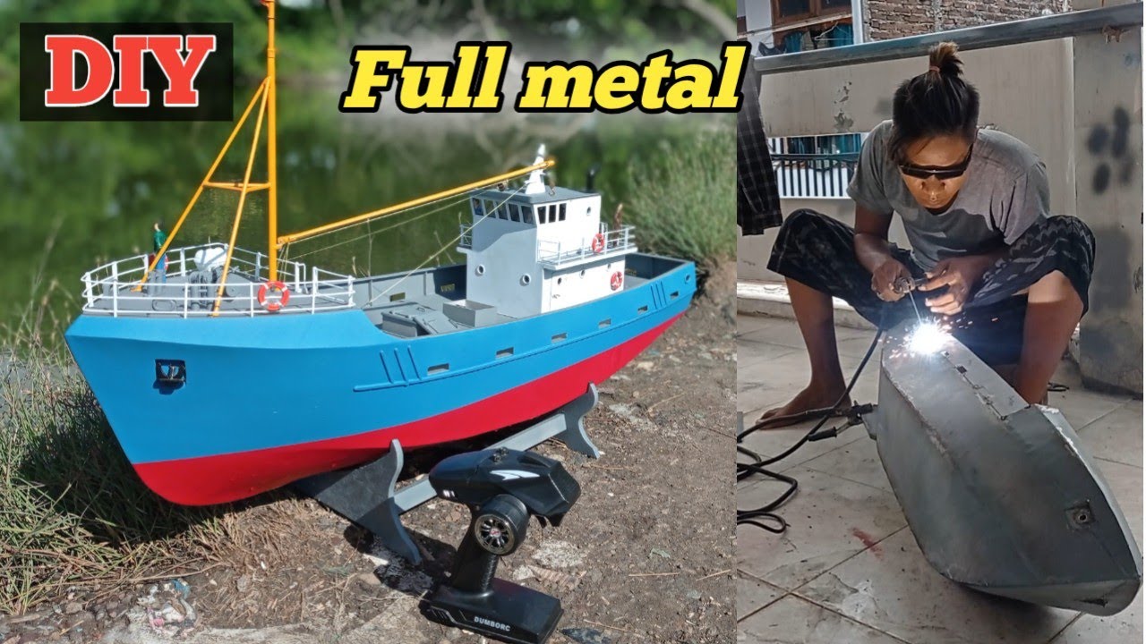 cara membuat rc kapal ikan dari plat besi 