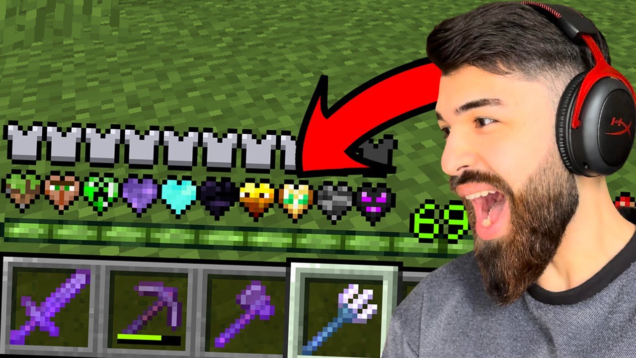 Minecraft მაგრამ სუპერ გულები დავამატე! Minecraft, But I added Custom Hearts