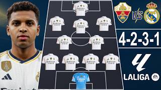 ⚽ ELCHE VS REAL MADRID 🔥 REAL MADRID PREDICTED LINEUP (4-2-3-1) 🔥 LA LIGA JORNADA 6 (26/27)