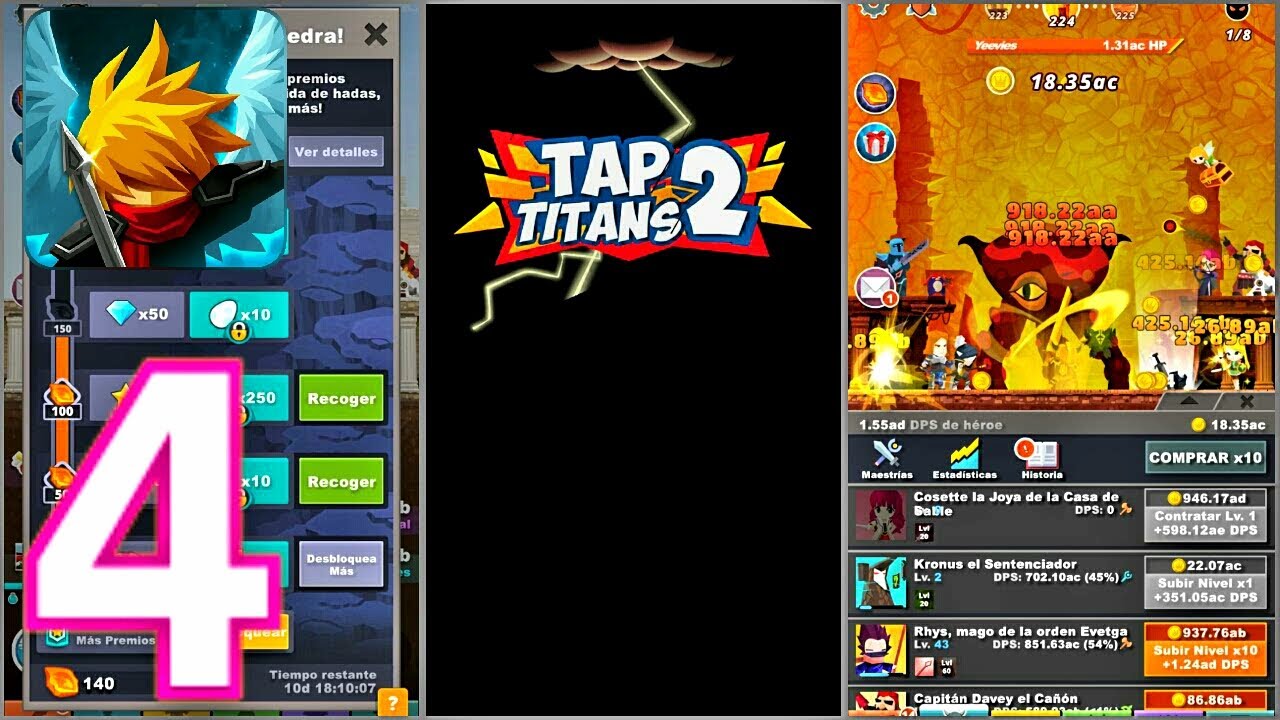 Tap Titans 2(Gameplay 4)Nivel 225 YouTube